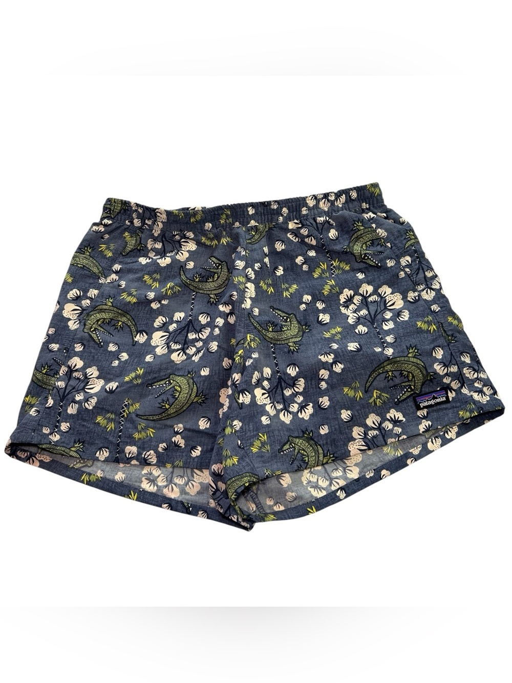 Patagonia Womens Baggies Shorts Size S Alligator Floral Pattern Rare 57058 Nylon